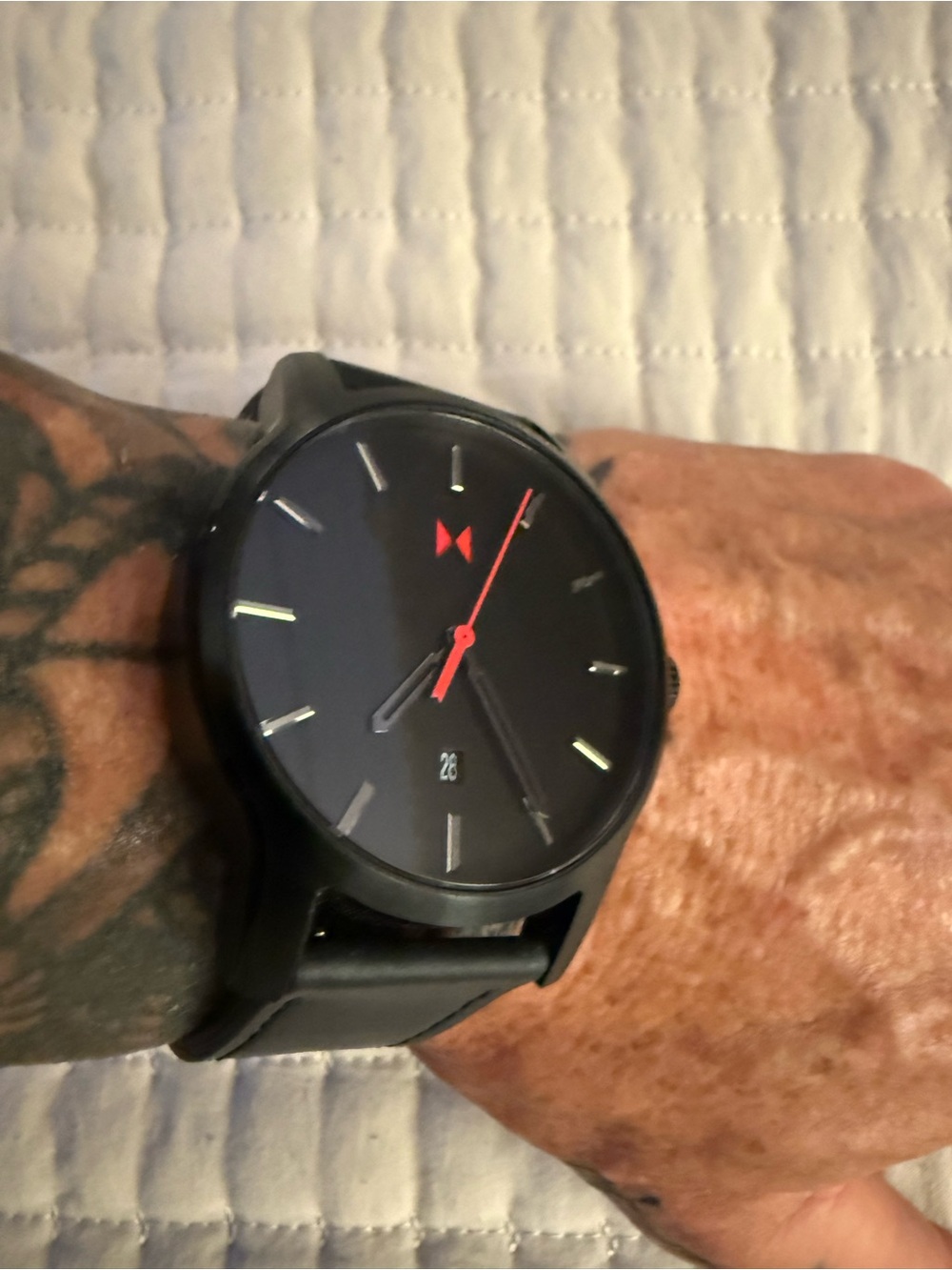 MVMT Classic II Black Men's Watch with Red Hands